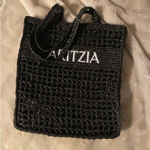 Aritzia Black Textured Tote